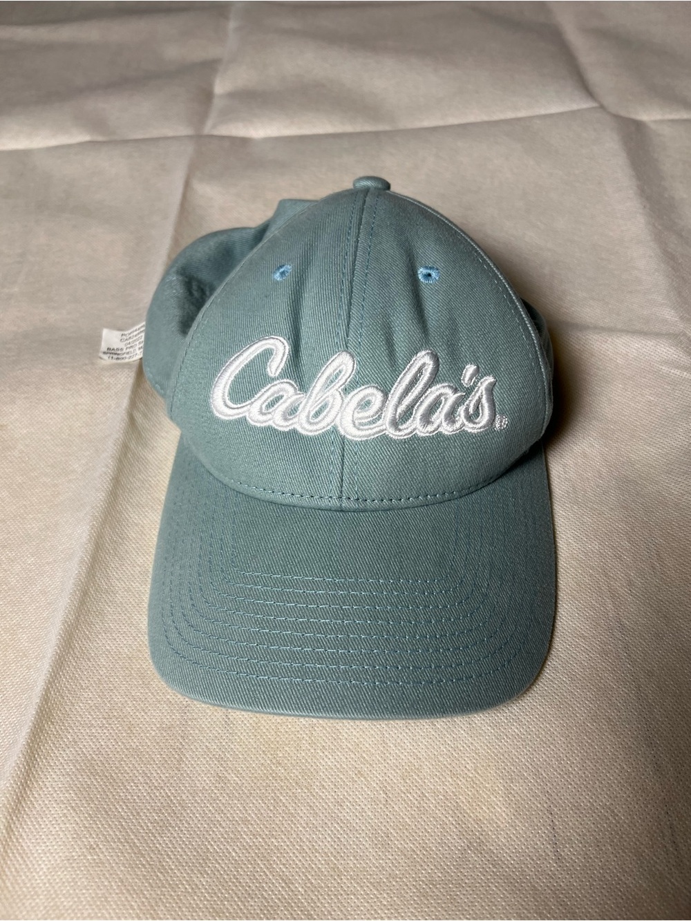 Cabela's baseball cap with white embroidered logo